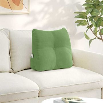 Cuscino per Schiena Verde chiaro 45 x 24 x 50 cm Velluto