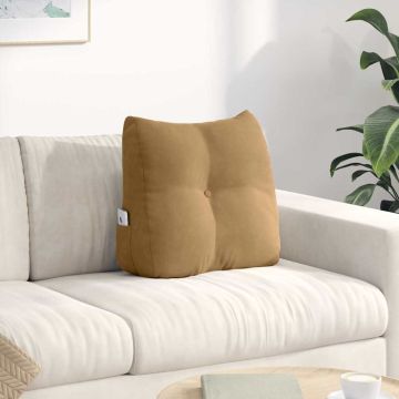 Cuscino per Schiena Marrone 45 x 24 x 50 cm Velluto