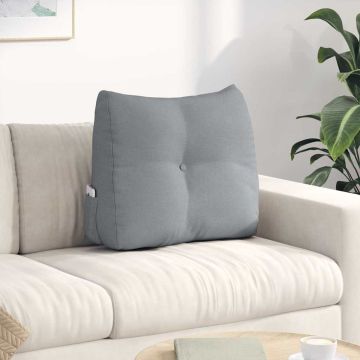 Cuscino per Schiena Grigio chiaro 60 x 24 x 50 cm Tessuto