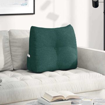 Cuscino per Schiena Verde Scuro 60 x 24 x 50 cm Tessuto