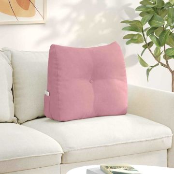 Cuscino per Schiena Rosa 60 x 24 x 50 cm Velluto