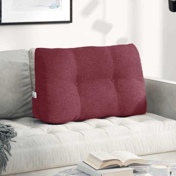 Cuscino per Schiena Rosso Vino 80 x 24 x 50 cm Tessuto