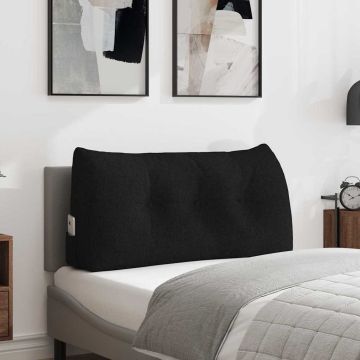 Cuscino per Schiena Nero 100 x 24 x 50 cm Tessuto