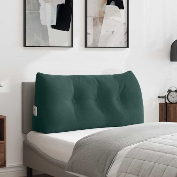 Cuscino per Schiena Verde Scuro 100 x 24 x 50 cm Velluto