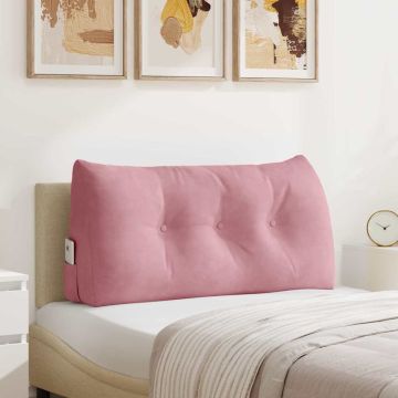 Cuscino per Schiena Rosa 100 x 24 x 50 cm Velluto