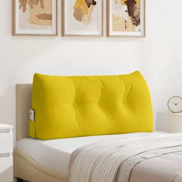 Cuscino per Schiena Giallo 100 x 24 x 50 cm Velluto