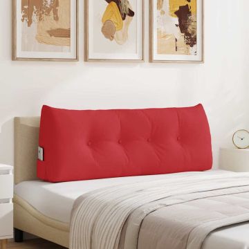 Cuscino per Schiena Rosso 120 x 24 x 50 cm Tessuto