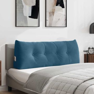 Cuscino per Schiena Blu 120 x 24 x 50 cm Velluto