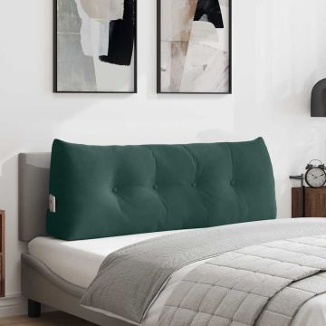 Cuscino per Schiena Verde Scuro 120 x 24 x 50 cm Velluto