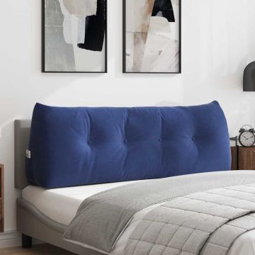 Cuscino per Schiena Blu Polizia 140 x 24 x 50 cm Velluto