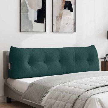 Cuscino per Schiena Verde Scuro 160 x 24 x 50 cm Tessuto