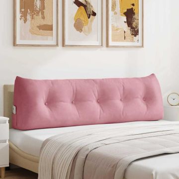 Cuscino per Schiena Rosa 160 x 24 x 50 cm Velluto