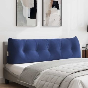 Cuscino per Schiena Blu Polizia 160 x 24 x 50 cm Velluto