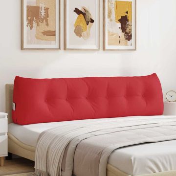 Cuscino per Schiena Rosso 180 x 24 x 50 cm Tessuto