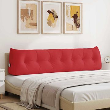 Cuscino per Schiena Rosso 200 x 24 x 50 cm Tessuto