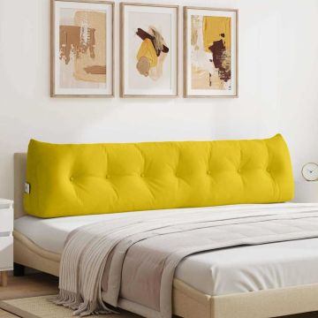 Cuscino per Schiena Giallo 200 x 24 x 50 cm Velluto