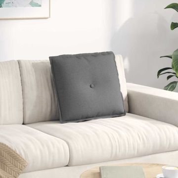 Cuscino per Schiena Grigio scuro 50 x 19 x 45 cm Tessuto