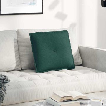 Cuscino per Schiena Verde Scuro 50 x 19 x 45 cm Tessuto