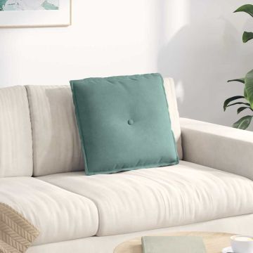 Cuscino per Schiena Verde Mare 50 x 45 cm Tessuto in Cords