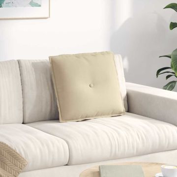 Cuscino per Schiena Crema 50 x 45 cm Tessuto in Microfibra