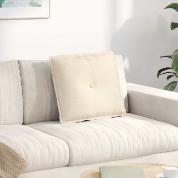 Cuscino per Schiena Crema 50 x 45 cm Tessuto in Cords