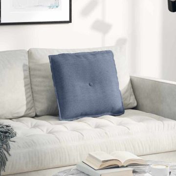 Cuscino per Schiena Blu 50 x 45 cm Tessuto in Cords