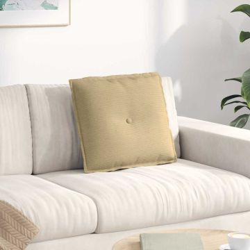 Cuscino per Schiena Grigio Verde 50 x 45 cm Tessuto in Cords