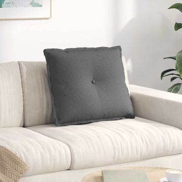 Cuscino per Schiena Grigio scuro 60 x 19 x 50 cm Tessuto