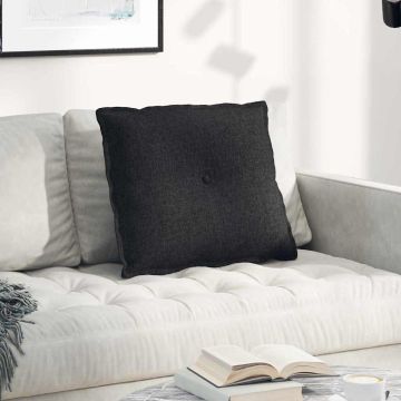Cuscino per Schiena Nero 60 x 19 x 50 cm Tessuto