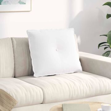 Cuscino per Schiena Bianco 60 x 19 x 50 cm Tessuto