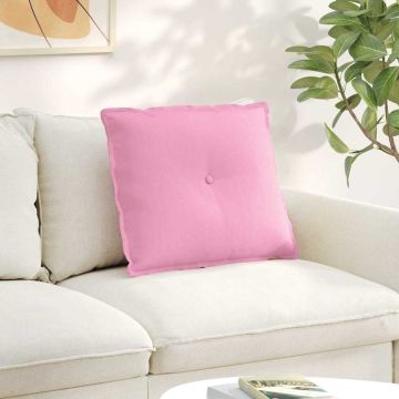 Cuscino per Schiena Rosa 60 x 19 x 50 cm Tessuto