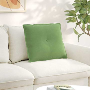 Cuscino per Schiena Verde chiaro 60 x 50 cm Tessuto in Cords