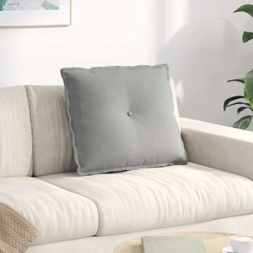 Cuscino per Schiena Grigio Chiaro 60 x 50 cm