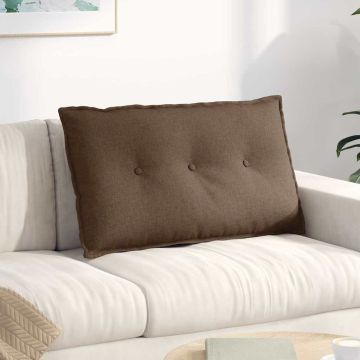Cuscino per Schiena Marrone 80 x 19 x 50 cm Tessuto
