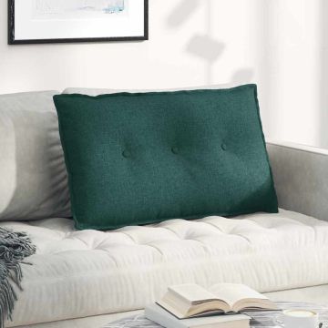 Cuscino per Schiena Verde Scuro 80 x 19 x 50 cm Tessuto