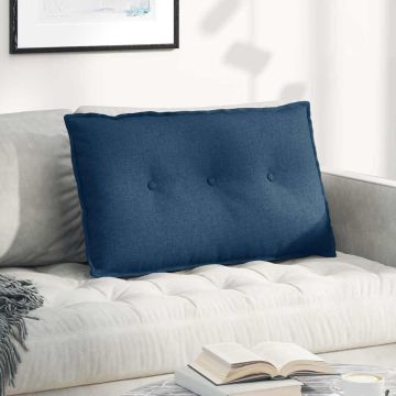 Cuscino per Schiena Blu 80 x 19 x 50 cm Tessuto