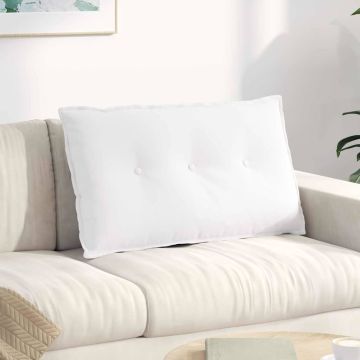 Cuscino per Schiena Bianco 80 x 19 x 50 cm Tessuto