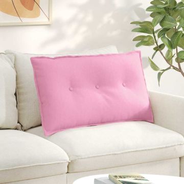 Cuscino per Schiena Rosa 80 x 19 x 50 cm Tessuto