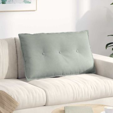 Cuscino per Schiena Grigio Chiaro 80 x 50 cm Tessuto in Cords
