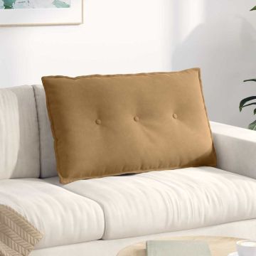 Cuscino per Schiena Marrone 80 x 50 cm Tessuto in Cords