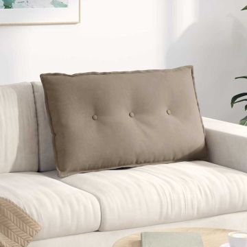 Cuscino per Schiena Tortora 80 x 50 cm Tessuto in Microfibra