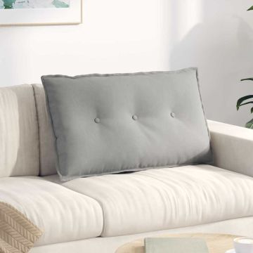 Cuscino per Schiena Grigio Chiaro 80 x 50 cm