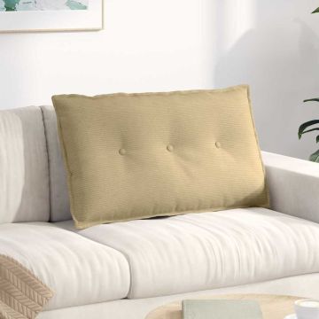 Cuscino per Schiena Grigio Verde 80 x 50 cm Tessuto in Cords