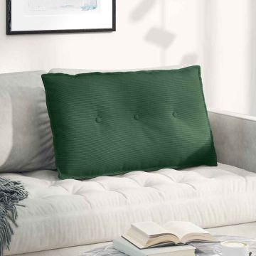 Cuscino per Schiena Verde Giungla 80 x 50 cm Tessuto in Cords