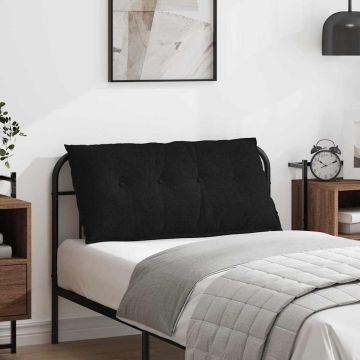 Cuscino per Schiena Nero 100 x 19 x 50 cm Tessuto