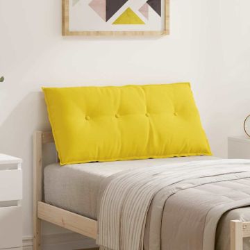 Cuscino per Schiena Giallo Chiaro 100 x 19 x 50 cm Tessuto