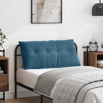 Cuscino per Schiena Blu 100 x 50 cm Tessuto in Cords