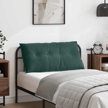 Cuscino per Schiena Verde Scuro 100 x 50 cm Tessuto in Cords