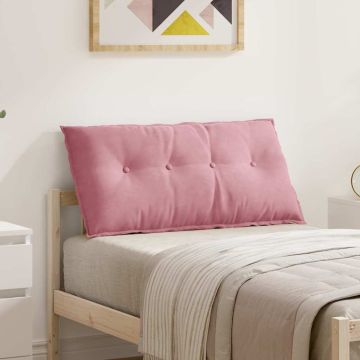 Cuscino per Schiena Rosa 100 x 50 cm Tessuto in Cords