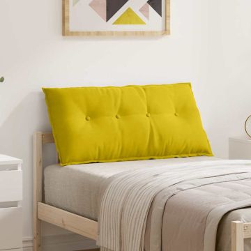 Cuscino per Schiena Giallo 100 x 50 cm Tessuto in Cords